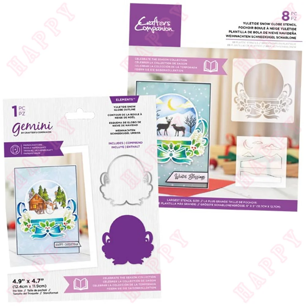 Christmas Metal Cutting Dies And Stencils Snow Globe Scrapbook Diary Album Decoration Craft Engraving Making Embossing Template
Christmas Metal Cutting Dies And Stencils Snow Globe Scrapbook Diary Album Decoration Craft Engraving Making Embossing Template
