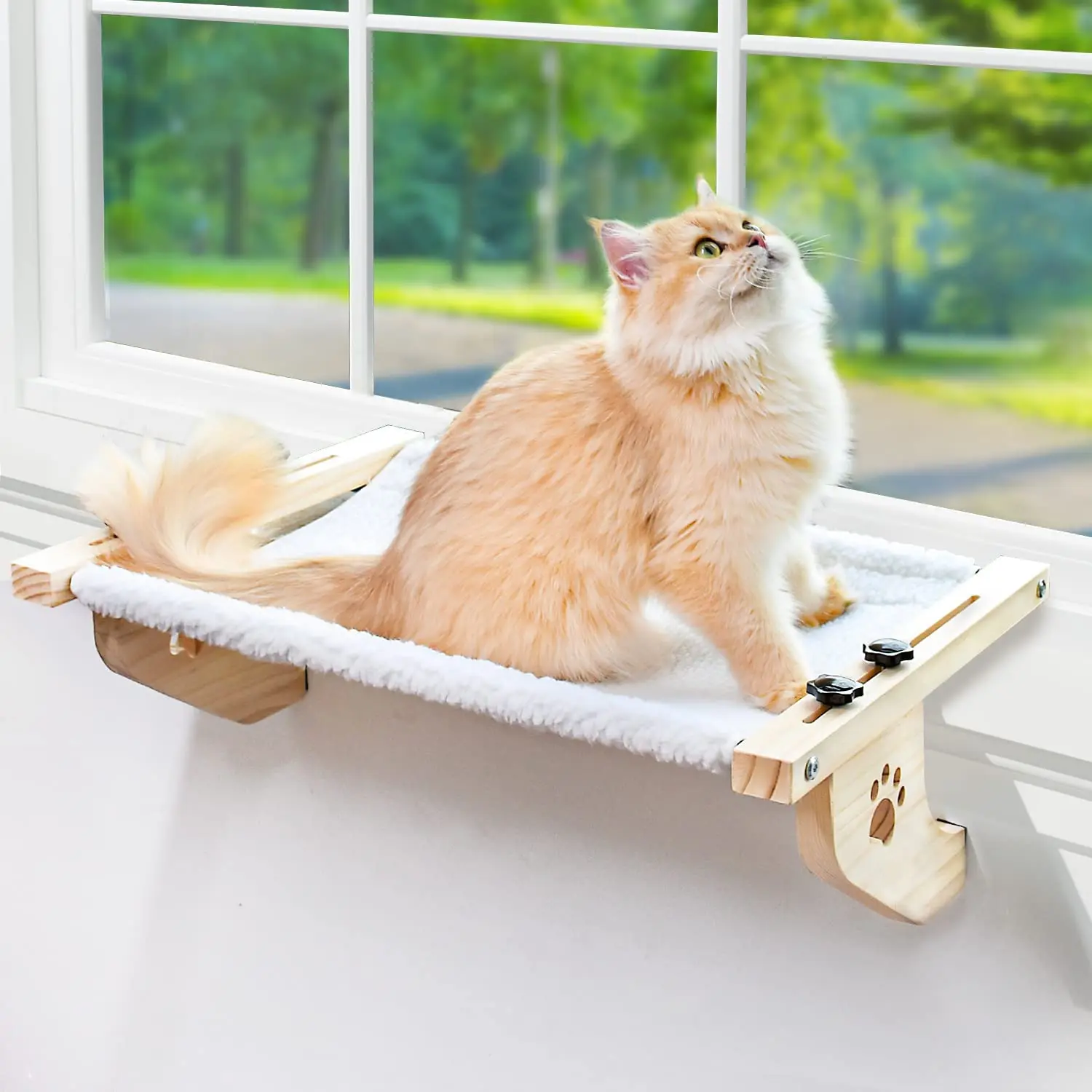 Cat hammock cat house cat bed wooden hanging cat hanging basket hanging nest cat bed window balcony pet supplies
Cat hammock cat house cat bed wooden hanging cat hanging basket hanging nest cat bed window balcony pet supplies