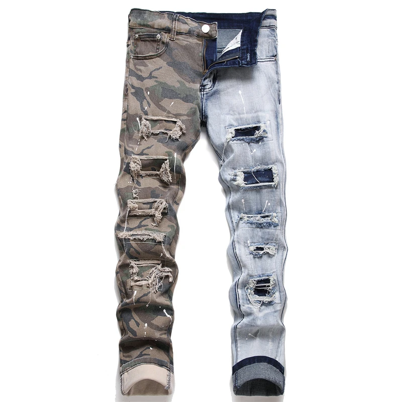 Men's Denim Jeans 2023 New Fashion Streetwear Ripped Stretch Denim Trousers Patchwork Color Cargo Jeans Pencil Pants
Men's Denim Jeans 2023 New Fashion Streetwear Ripped Stretch Denim Trousers Patchwork Color Cargo Jeans Pencil Pants