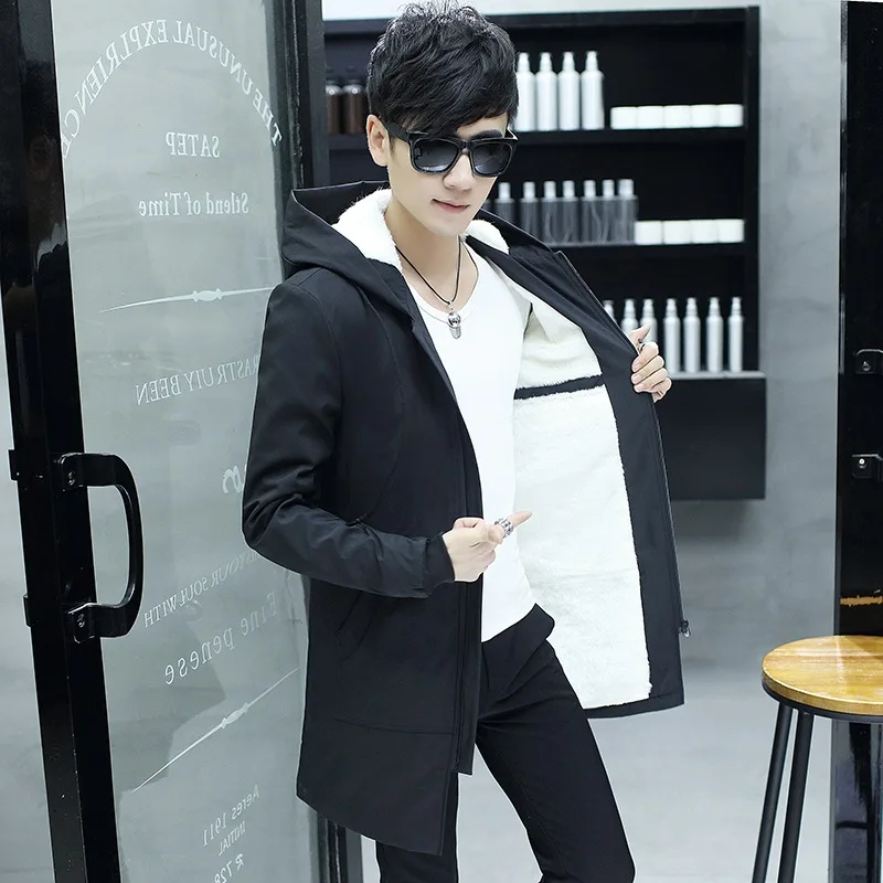 2022 Winter New Men's Mid-length Hooded Windbreaker Men's Korean Version Youth Casual Fleece Thickened Jacket Men's Clothing
2022 Winter New Men's Mid-length Hooded Windbreaker Men's Korean Version Youth Casual Fleece Thickened Jacket Men's Clothing