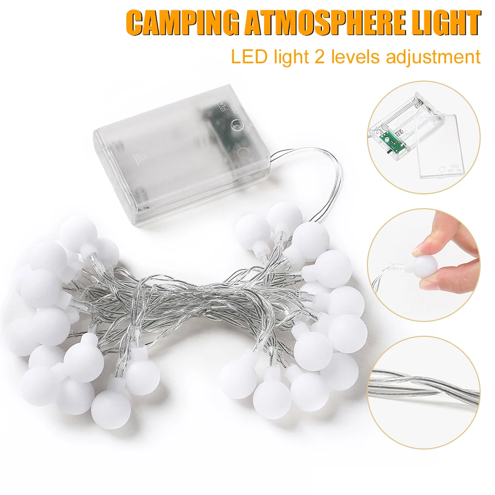 Camping Light Waterproof String Light Battery Atmosphere Powered Plastic Bulb 2 Mode Fairy Light Indoor Outdoor Decoration
Camping Light Waterproof String Light Battery Atmosphere Powered Plastic Bulb 2 Mode Fairy Light Indoor Outdoor Decoration