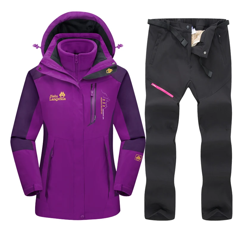Women's Ski Suit Waterproof Windproof Skiing and Snowboarding Thick Warm Fleece Jacket Pants Sets Female Outdoor Snow Costumes
Women's Ski Suit Waterproof Windproof Skiing and Snowboarding Thick Warm Fleece Jacket Pants Sets Female Outdoor Snow Costumes