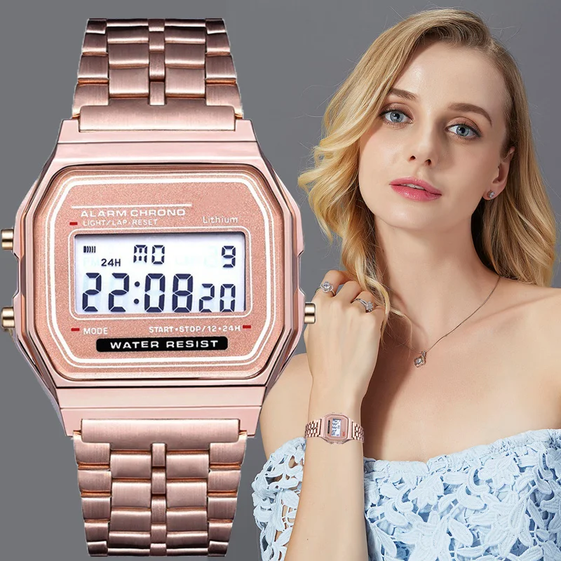 Women Watch Luxury F91W Steel Band Watch Retro LED Digital Sports Watch Electronic Wrist Band Clock Ladies Men Couples watches
Women Watch Luxury F91W Steel Band Watch Retro LED Digital Sports Watch Electronic Wrist Band Clock Ladies Men Couples watches
