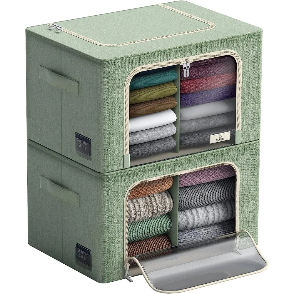 Jumbo Storage Bins: Stackable Foldable Clothes Organizer - Metal Frame Home Organization and Storage Oxford Fabric Linen Box
Jumbo Storage Bins: Stackable Foldable Clothes Organizer - Metal Frame Home Organization and Storage Oxford Fabric Linen Box