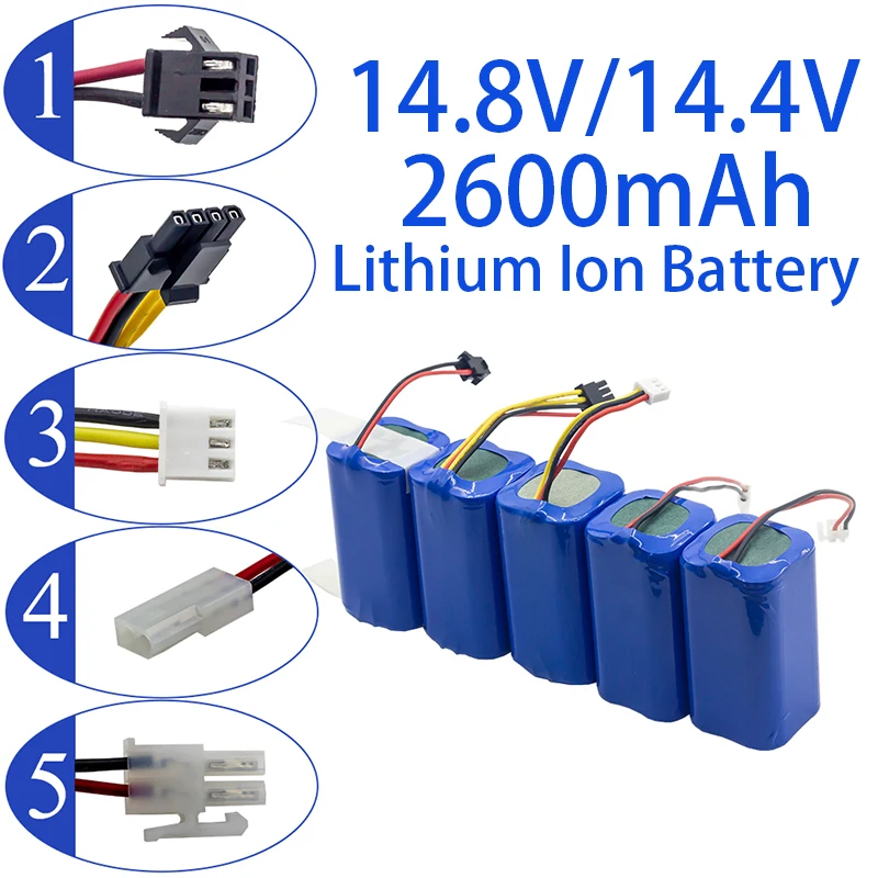 

4S1P 18650 14.8V/14.4V 2600mAh Lithium Ion Battery Pack,For ILIFE A4 A4s V7 A6 Etc Robot Vacuum Cleaner Rechargeable Battery