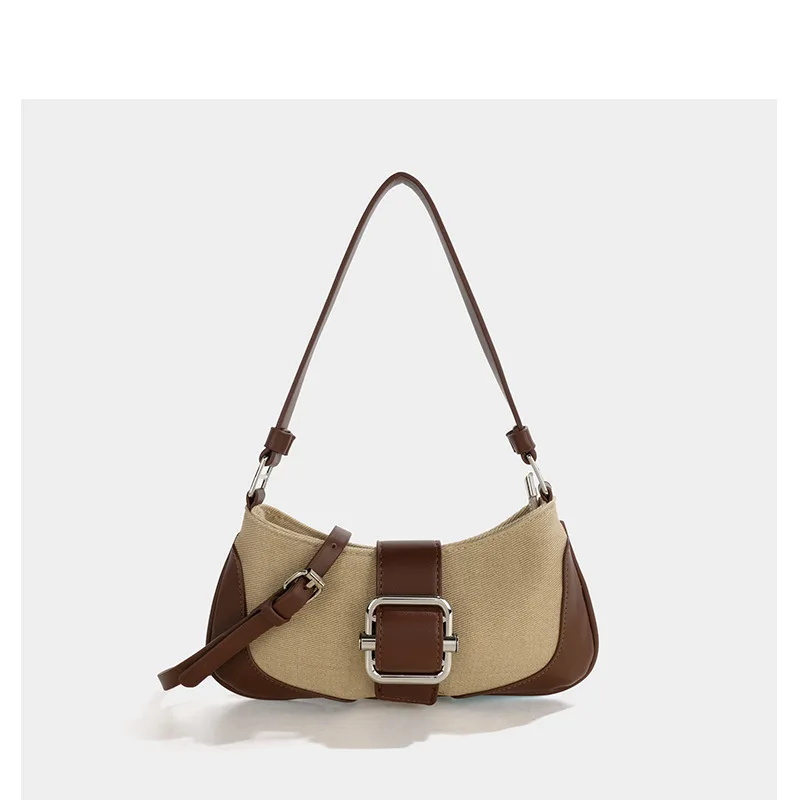 2023 Contrast Color Retro Underarm Bag Stitching Baguette Niche Winter Shoulder Bag Fashion Women's 
2023 Contrast Color Retro Underarm Bag Stitching Baguette Niche Winter Shoulder Bag Fashion Women's