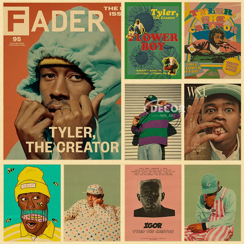 Retro Kraft Paper Poster Rapper Tyler The Creator Flower Boy Posters Wolf Room Home Bar Cafe Decor Vintage Aesthetic Room Decor
Retro Kraft Paper Poster Rapper Tyler The Creator Flower Boy Posters Wolf Room Home Bar Cafe Decor Vintage Aesthetic Room Decor