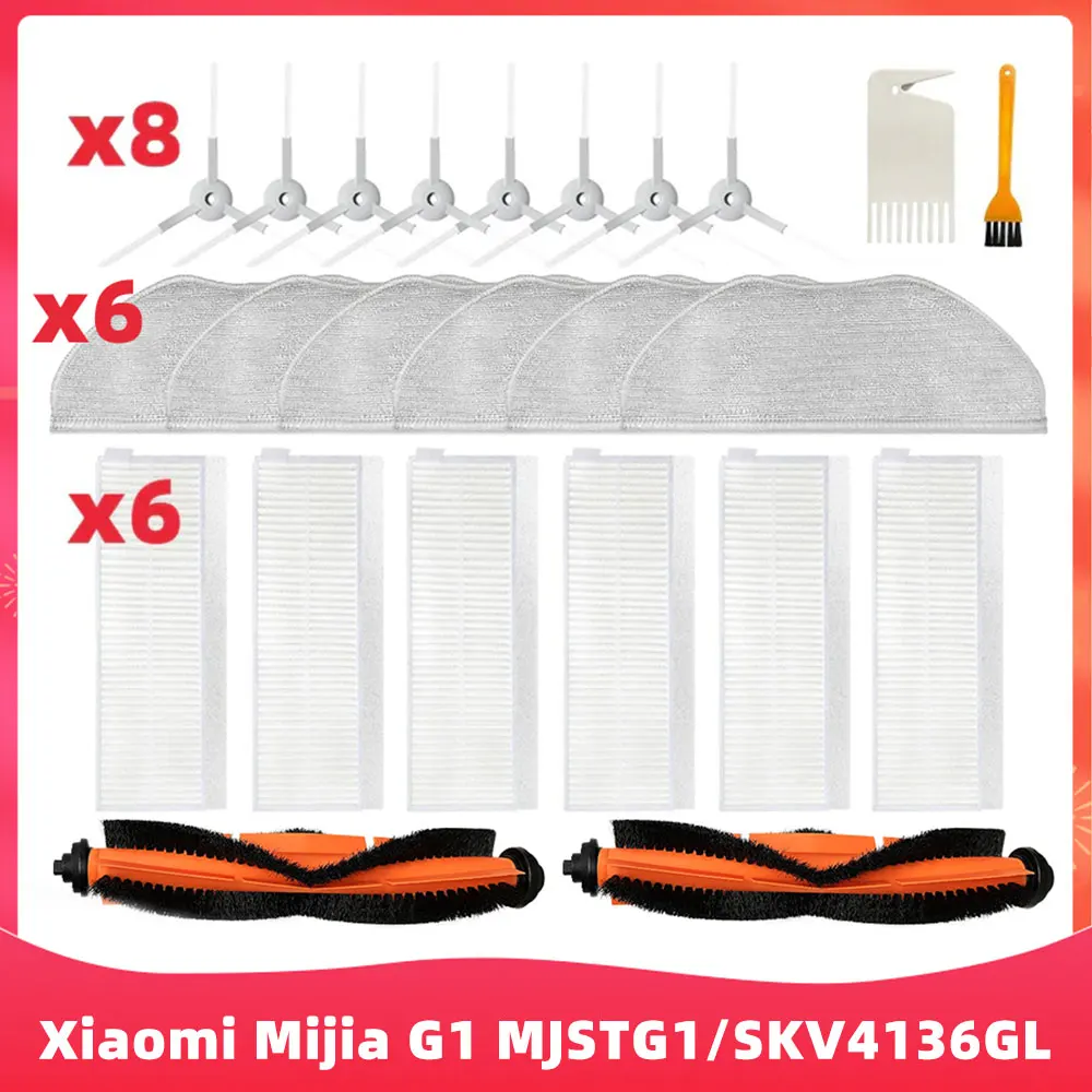 Сменные детали для робота-пылесоса Xiaomi Mijia G1 MJSTG1 SKV4136GL Mi, основная боковая щетка, Hepa фильтр, тряпка
Сменные детали для робота-пылесоса Xiaomi Mijia G1 MJSTG1 SKV4136GL Mi, основная боковая щетка, Hepa фильтр, тряпка