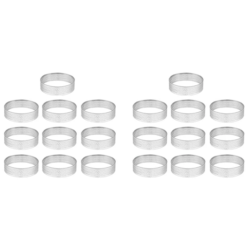 20 Pack Stainless Steel Tart Ring, Heat-Resistant Perforated Cake Mousse Ring, Round Ring Baking Doughnut Tools, 8Cm
20 Pack Stainless Steel Tart Ring, Heat-Resistant Perforated Cake Mousse Ring, Round Ring Baking Doughnut Tools, 8Cm