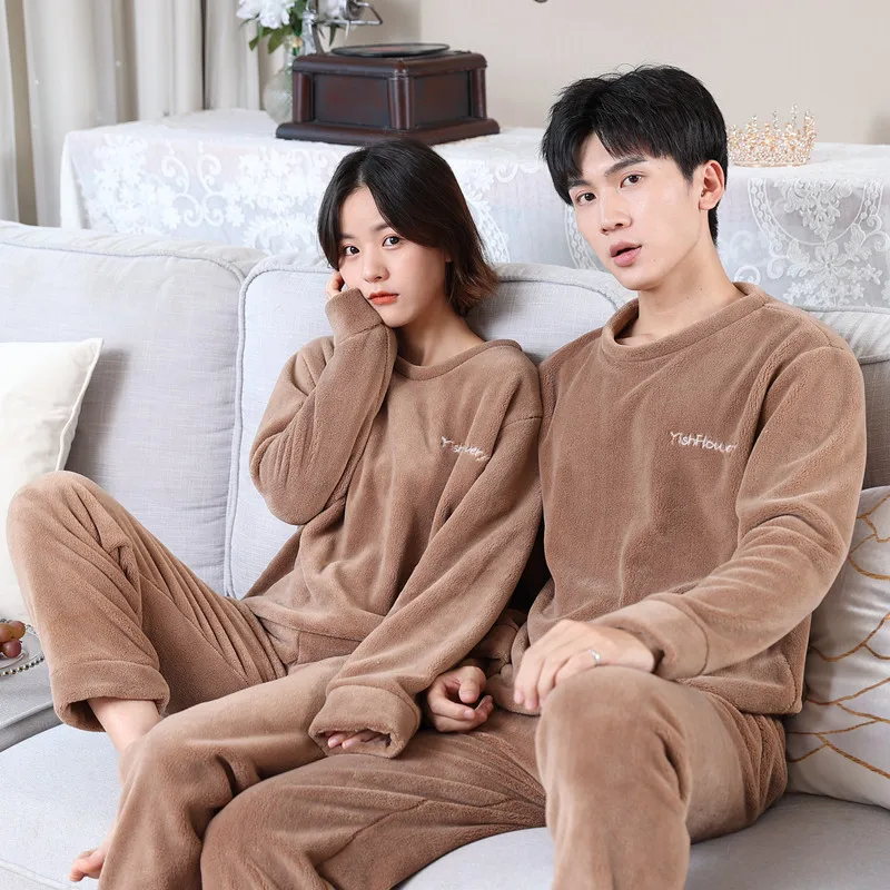 Home Couples Suit For Homewear Men's Soft Clothes Winter Loose Fleece Warm Coral Pajamas Thick Lounge Pajamas Clothing Women Set
Home Couples Suit For Homewear Men's Soft Clothes Winter Loose Fleece Warm Coral Pajamas Thick Lounge Pajamas Clothing Women Set