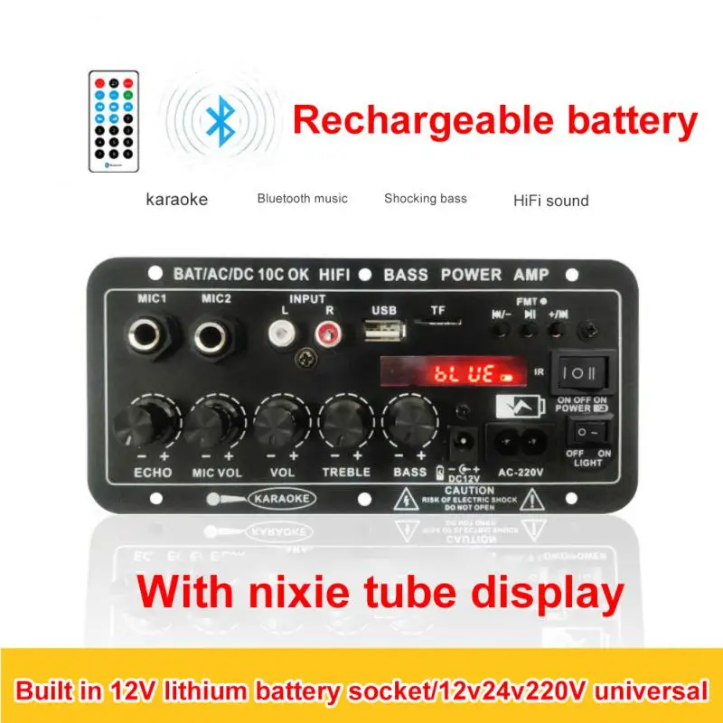 D1OC 120W усилитель звука Bluetooth Board D10C сабвуфер с двойным микрофоном AMP Module 12V 24V 220V Medie Player
D1OC 120W усилитель звука Bluetooth Board D10C сабвуфер с двойным микрофоном AMP Module 12V 24V 220V Medie Player