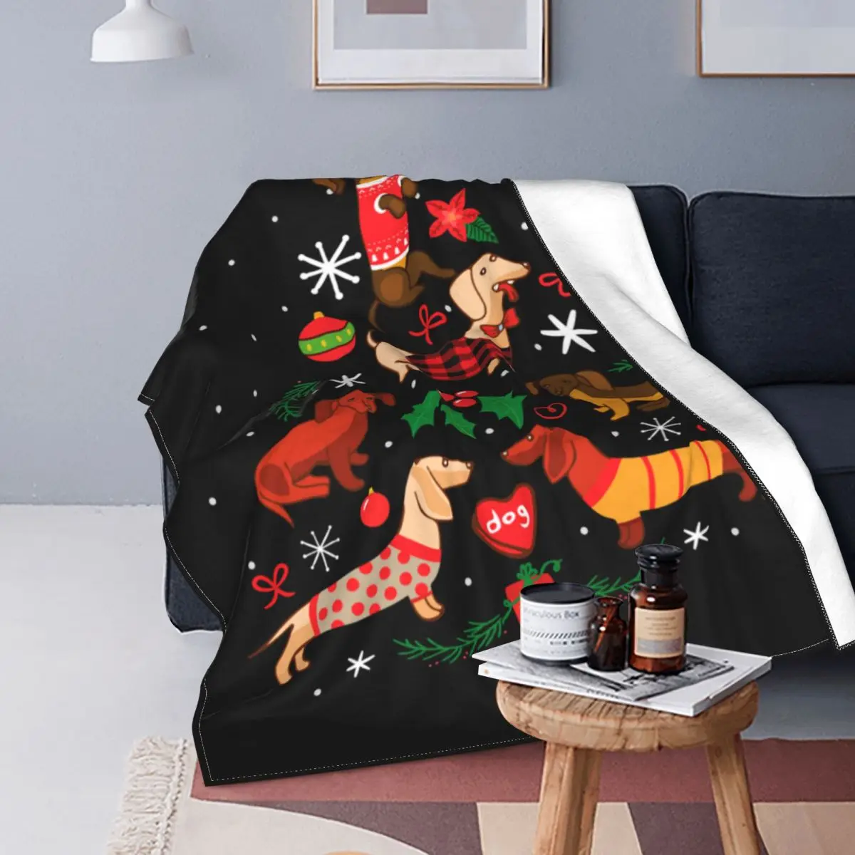 Dachshund Christmas Tree Blanket Velvet All Season Dog Breathable Warm Throw Blanket for Home Travel Rug Piece
Dachshund Christmas Tree Blanket Velvet All Season Dog Breathable Warm Throw Blanket for Home Travel Rug Piece