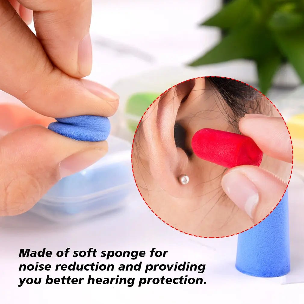 

1 Pair Ear Plugs Soft Uncorded Disposable Foam Earplugs 3M Noise Reducer Rebound Ear Protectors Reusable Protective Plug