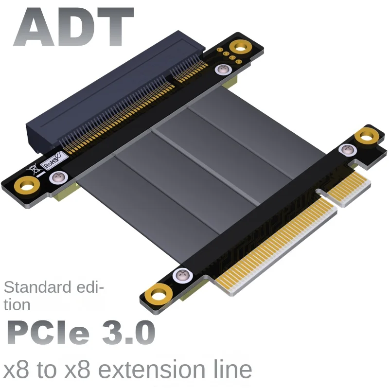 

PCI-E 3.0 x8 Extension Cable PCIe Riser Card 8x Full Speed Stable PCIe 3.0x8 gen3 ; 64G/bps