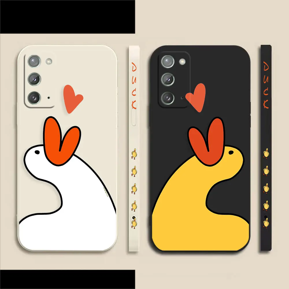 

Cute Duck Lover Case For Samsung A50 A30 A20S A10S A10 A14 Note 20 10 9 M32 M22 M40S M80S A20 Pro Plus Lite Ultra 4G 5G Case