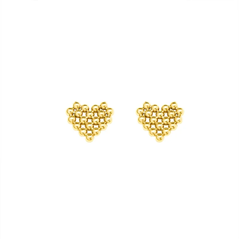 Dropshipping Minimalist Stainless Steel Beads Heart Stud Earring For Women Waterproof Jewelry Metal Love Earrings
Dropshipping Minimalist Stainless Steel Beads Heart Stud Earring For Women Waterproof Jewelry Metal Love Earrings