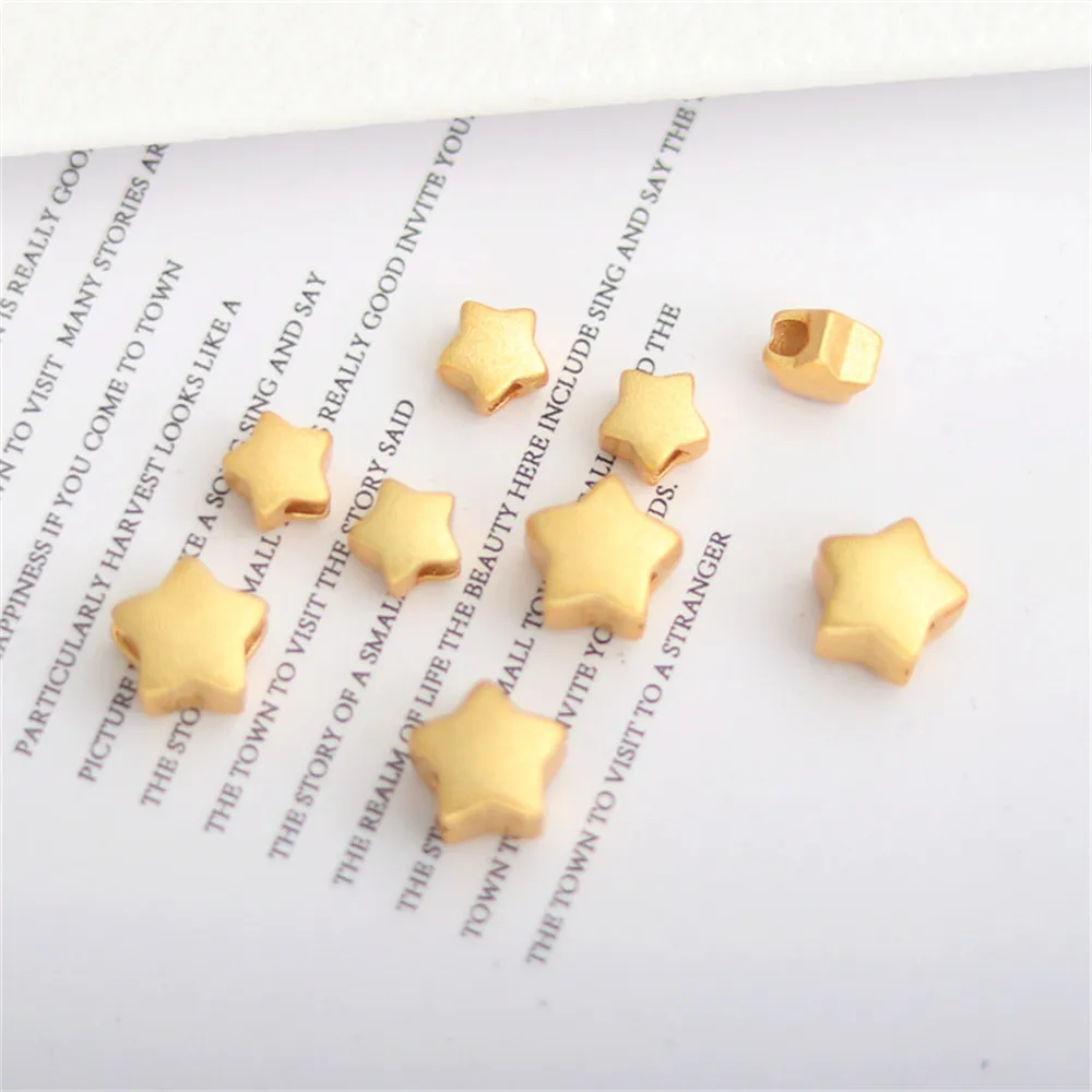 18k gold coated matte gold frosted through hole five-pointed star separated bead 10mmdiy jewelry chain accessory beads
18k gold coated matte gold frosted through hole five-pointed star separated bead 10mmdiy jewelry chain accessory beads