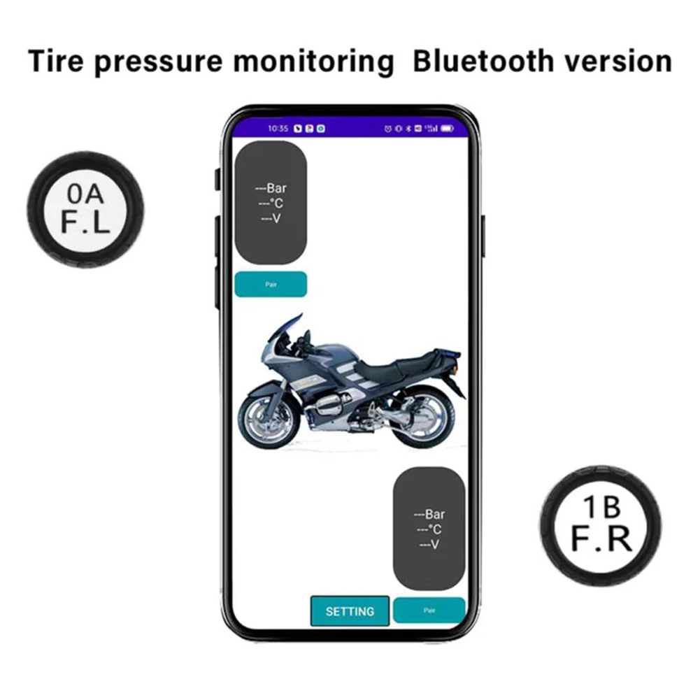 Датчик давления в шинах для мотоциклов TPMS, Bluetooth, внешний датчик давления в шинах, интеллектуальная система контроля давления в шинах
Датчик давления в шинах для мотоциклов TPMS, Bluetooth, внешний датчик давления в шинах, интеллектуальная система контроля давления в шинах