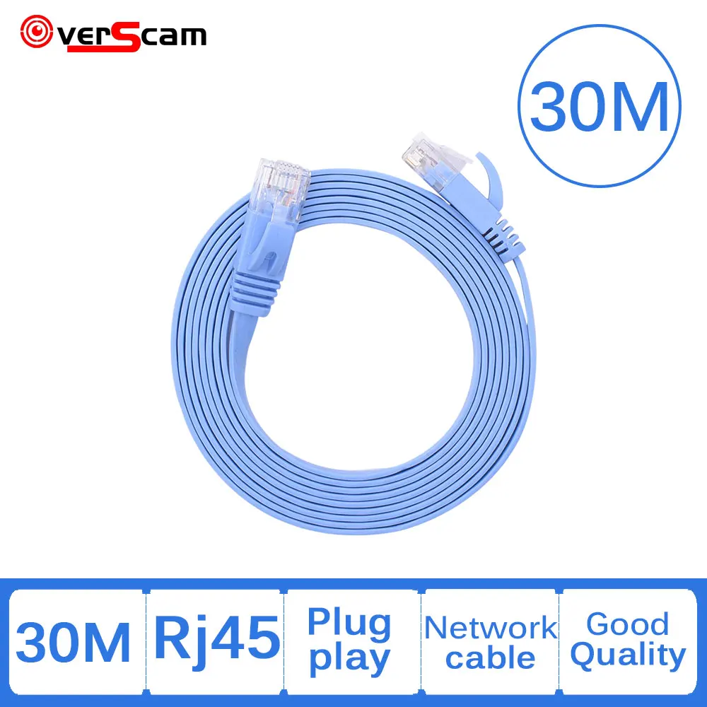 

1pcs 30M 131ft cat5 Ethernet Network Cable RJ45 Patch Outdoor Waterproof LAN Cable Wires For CCTV POE IP Camera System