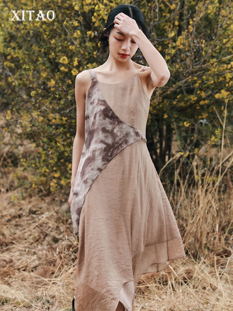 XITAO Irregular Camisole Dress Asymmetrical Contrast Color Patchwork Women Fashion New Temperament Vintage Dress WLD7602
XITAO Irregular Camisole Dress Asymmetrical Contrast Color Patchwork Women Fashion New Temperament Vintage Dress WLD7602