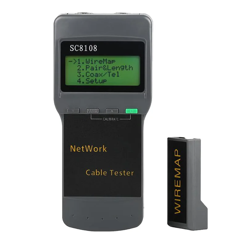 SC8108 Portable Wireless Network Cable Tester Digital Network LAN Phone Cable Tester & Meter with LCD Display RJ45, 5E, 6E Coaxi
SC8108 Portable Wireless Network Cable Tester Digital Network LAN Phone Cable Tester & Meter with LCD Display RJ45, 5E, 6E Coaxi