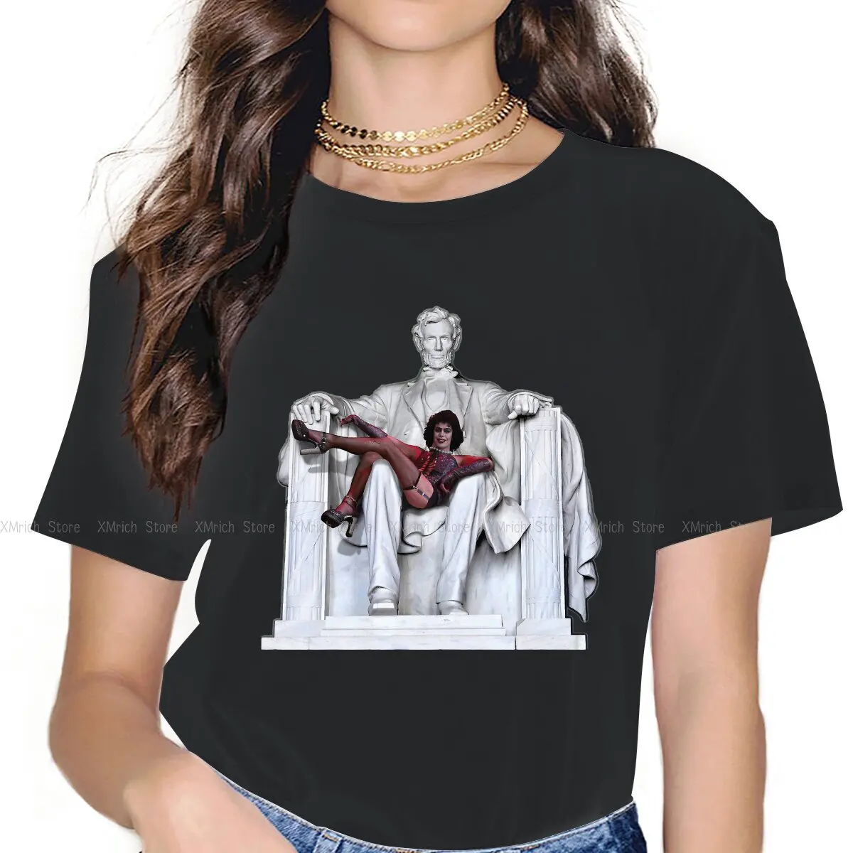 Frank Furter at the Lincoln Memorial Cute Girls Women T-Shirt The Rocky Horror Picture Show 5XL Blusas Harajuku Casual Tops
Frank Furter at the Lincoln Memorial Cute Girls Women T-Shirt The Rocky Horror Picture Show 5XL Blusas Harajuku Casual Tops