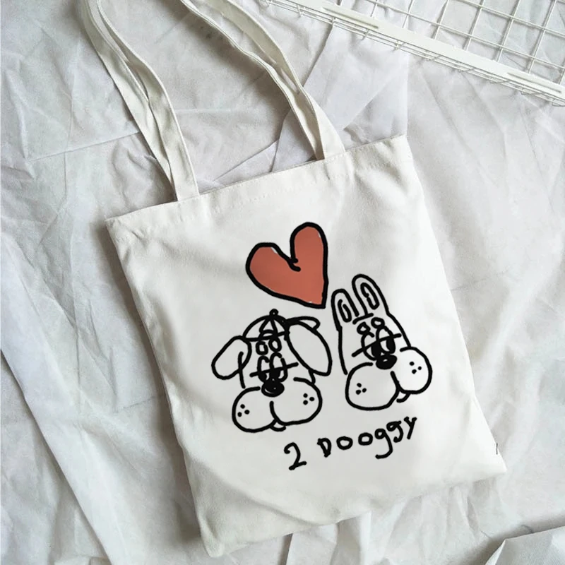 Женская эстетичная Холщовая Сумка-тоут, милая дамская сумочка-тоут с собакой в стиле Харадзюку, модная вместительная Ретро сумка на ремне 
Женская эстетичная Холщовая Сумка-тоут, милая дамская сумочка-тоут с собакой в стиле Харадзюку, модная вместительная Ретро сумка на ремне