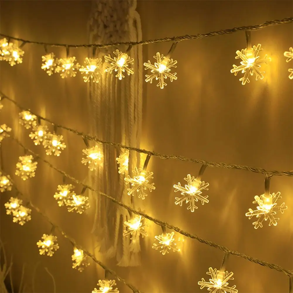 1.5M 10LED Snowflake String Lights Garland Fairy Light Battery Powered Wedding Birthday Party New Year Christmas Decor Lamps
1.5M 10LED Snowflake String Lights Garland Fairy Light Battery Powered Wedding Birthday Party New Year Christmas Decor Lamps