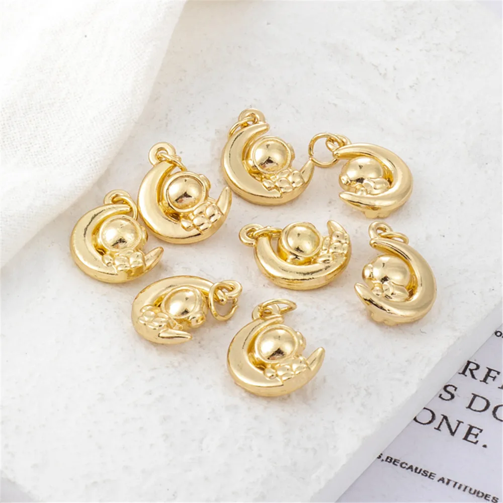 14k gold color moon astronaut 11 * 15mm pendant diy bracelet necklace accessories handmade materials
14k gold color moon astronaut 11 * 15mm pendant diy bracelet necklace accessories handmade materials