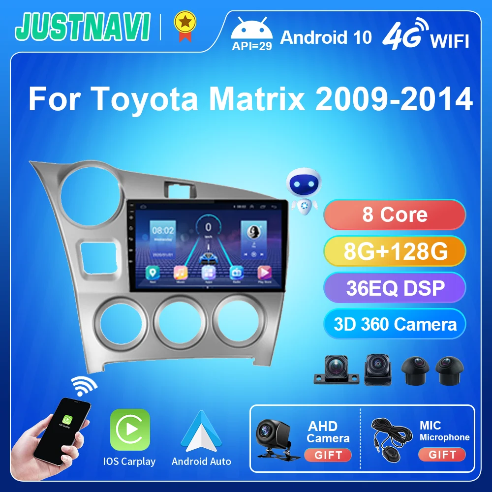Автомагнитола JUSTNAVI для Toyota Matrix 2009-2014, мультимедийный плеер с навигацией, GPS, Android, Автомагнитола для Carplay, 2Din
Автомагнитола JUSTNAVI для Toyota Matrix 2009-2014, мультимедийный плеер с навигацией, GPS, Android, Автомагнитола для Carplay, 2Din