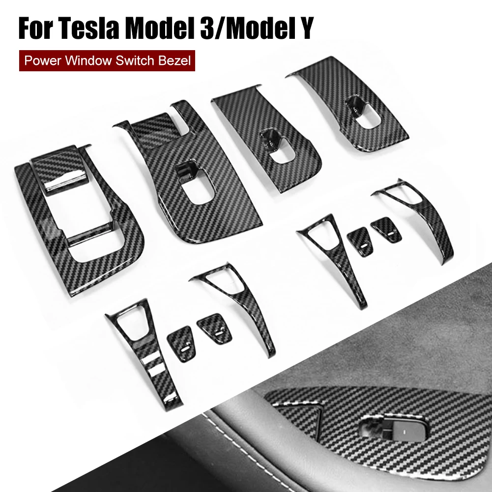 14 Pcs Door Window Lift Switch Panel Trim Bezel Self Adhesive Carbon Fiber ABS Switch Panel Cover Sticker for Tesla Model 3 Y
14 Pcs Door Window Lift Switch Panel Trim Bezel Self Adhesive Carbon Fiber ABS Switch Panel Cover Sticker for Tesla Model 3 Y
