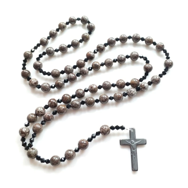 Coffee Bead Rosary Necklace Bead Hangable Pendant for Women Men Praying Meditation Gift Supplies
Coffee Bead Rosary Necklace Bead Hangable Pendant for Women Men Praying Meditation Gift Supplies