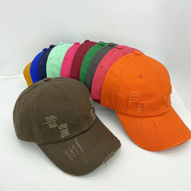 Solid Color Broken Hole Simple Peaked Cap Women's Spring and Autumn Fashion All-match Street Sunshade Curved Brim Baseball Cap
Solid Color Broken Hole Simple Peaked Cap Women's Spring and Autumn Fashion All-match Street Sunshade Curved Brim Baseball Cap