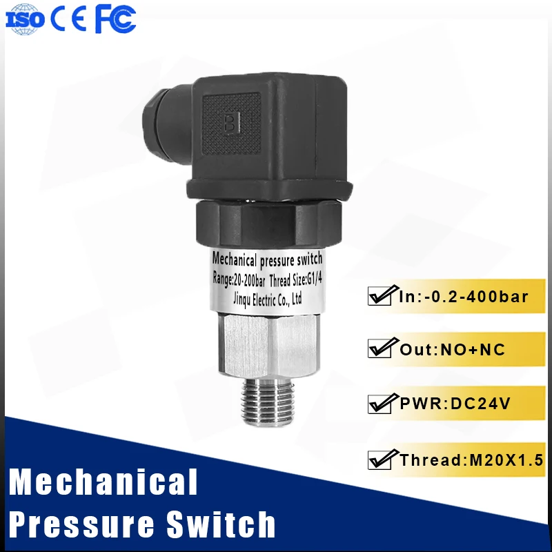 Mechanical Pressure Switch Normally Open Normally Closed Adjustable Water Pump Pneumatic Hydraulic Piston Membrane Controller
Mechanical Pressure Switch Normally Open Normally Closed Adjustable Water Pump Pneumatic Hydraulic Piston Membrane Controller