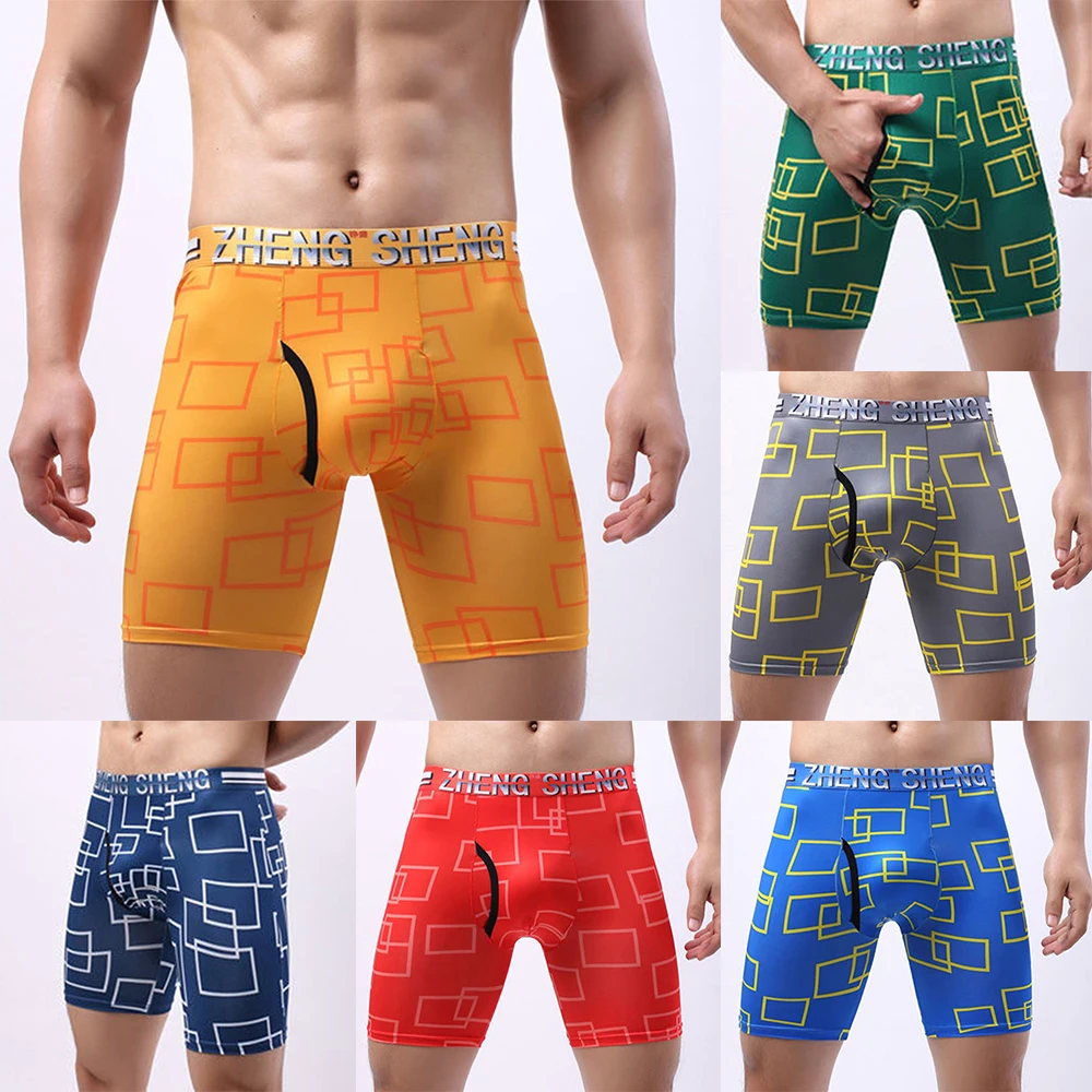 Sexy Men Underwear Boxers Shorts Hombre Ice Silk Panties Man Printed U Convex Pouch Long Leg Underpants Trunk
Sexy Men Underwear Boxers Shorts Hombre Ice Silk Panties Man Printed U Convex Pouch Long Leg Underpants Trunk