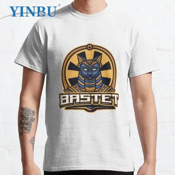 Забавные футболки Bastet с изображением древнего египетского Бога, Высококачественная брендовая футболка YINBU, Мужская короткая Футболка bastet 
Забавные футболки Bastet с изображением древнего египетского Бога, Высококачественная брендовая футболка YINBU, Мужская короткая Футболка bastet