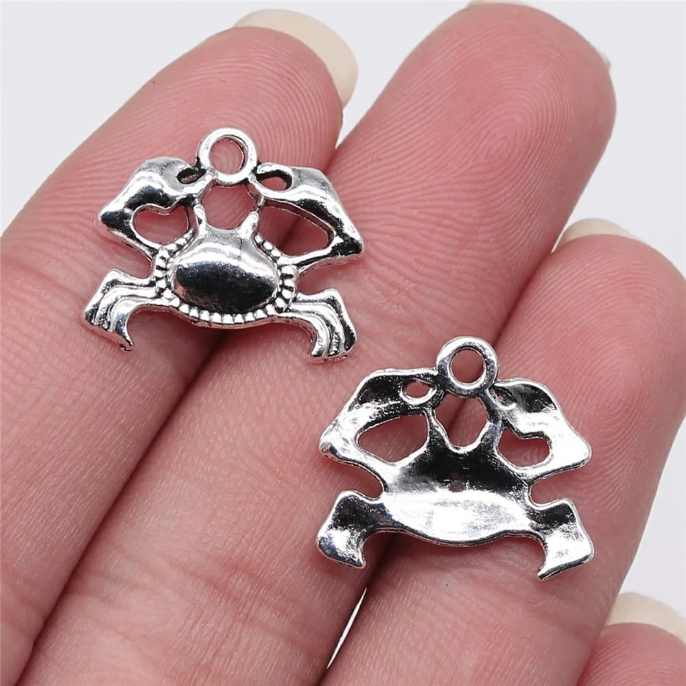 150pcs 19x16mm Crab Pendant Charms Wholesale Antique Silver Color For Jewelry Making Zinc Alloy Jewelry Findings
150pcs 19x16mm Crab Pendant Charms Wholesale Antique Silver Color For Jewelry Making Zinc Alloy Jewelry Findings