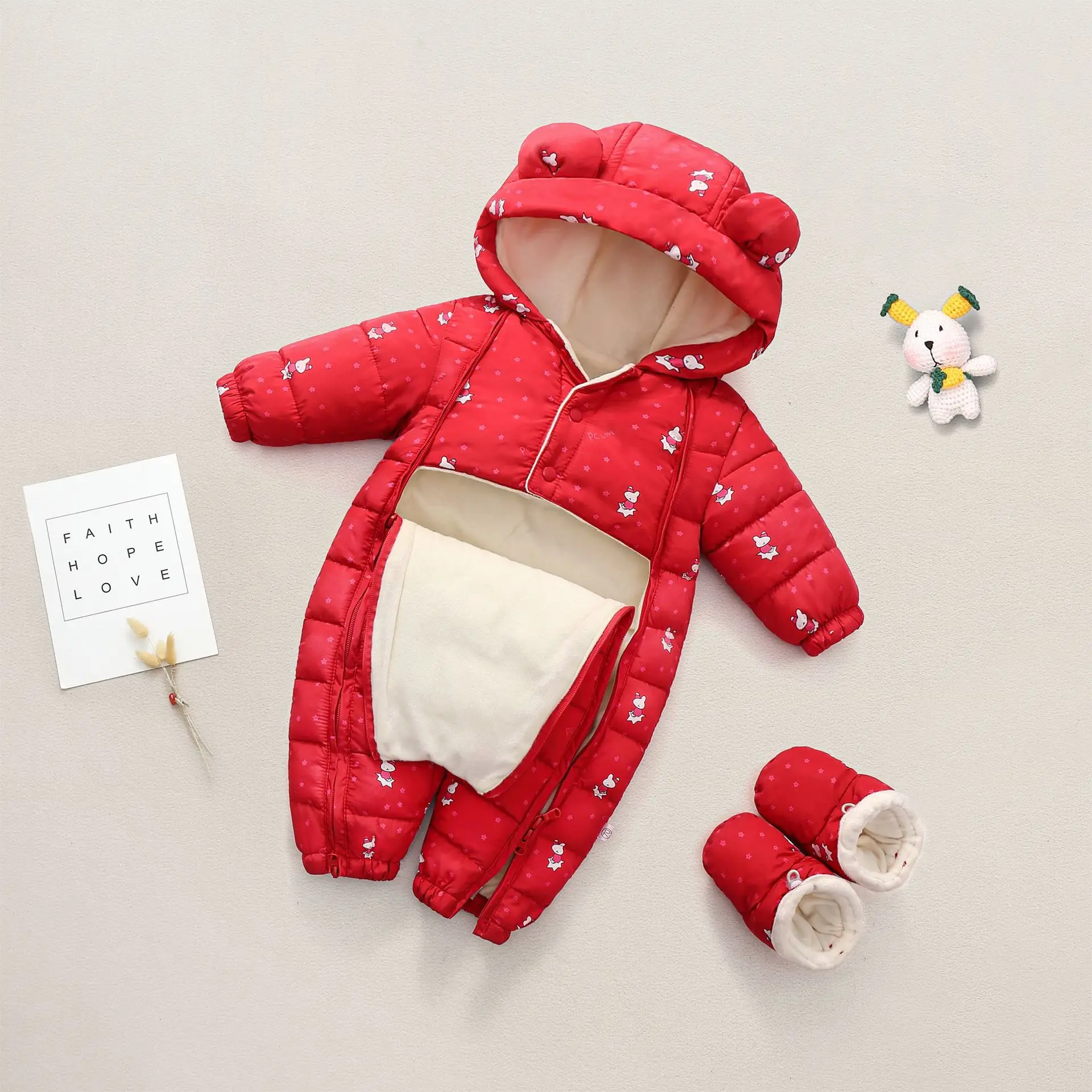 Newborn Baby Boys Thick Cotton Jumpsuit for Baby Girls Autumn Winter Clothes Hooded Romper Infant Christmas Costumes
Newborn Baby Boys Thick Cotton Jumpsuit for Baby Girls Autumn Winter Clothes Hooded Romper Infant Christmas Costumes