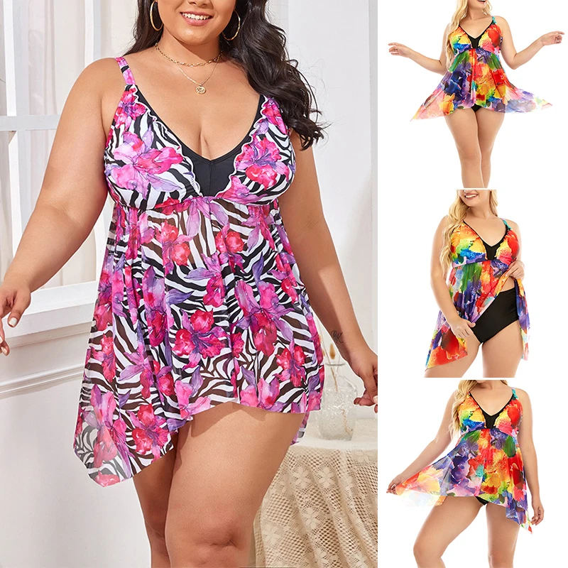 Hot Women Plus Size Two Piece Swimsuits with Colorful Print Sling Bathing Suit with Colorful Print Sling Bathing Suit
Hot Women Plus Size Two Piece Swimsuits with Colorful Print Sling Bathing Suit with Colorful Print Sling Bathing Suit