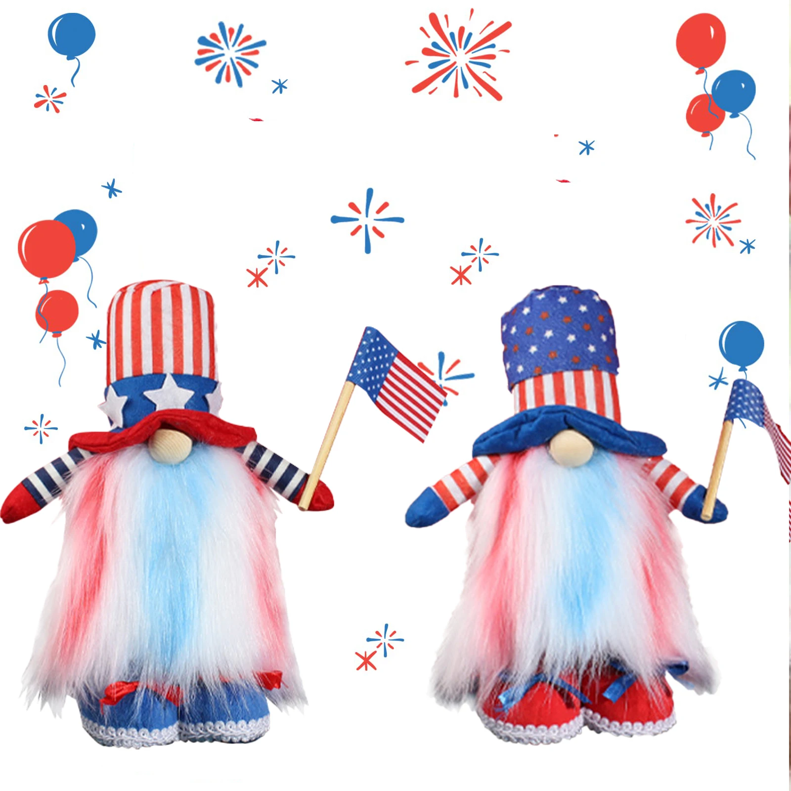 BOUSSAC American Flag Gnome Doll Independence Day Pentagram Dwarf Doll Faceless Doll Plush Toy Home Decoration
BOUSSAC American Flag Gnome Doll Independence Day Pentagram Dwarf Doll Faceless Doll Plush Toy Home Decoration