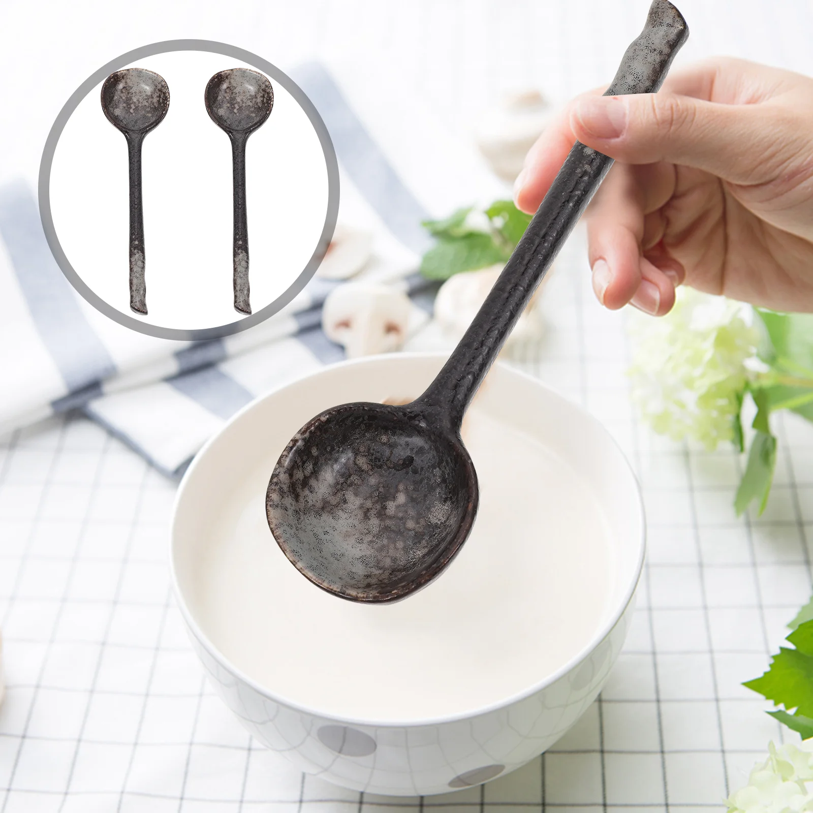 Spoon Soup Spoons Chinese Japanese Ceramic Mini Ladle Dining Coffee Teaspoons Dessert Style Rice Basting Large Ramen Wonton
Spoon Soup Spoons Chinese Japanese Ceramic Mini Ladle Dining Coffee Teaspoons Dessert Style Rice Basting Large Ramen Wonton