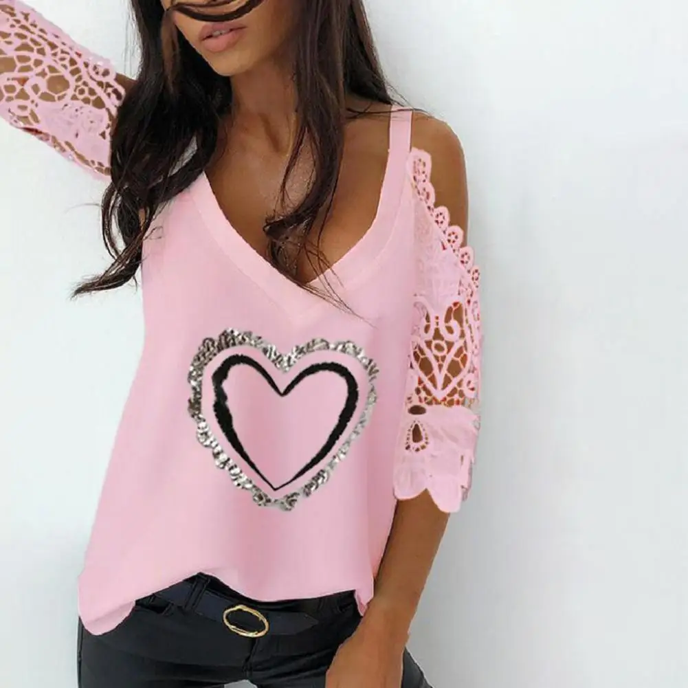 Heart Print T Shirt For Women Long Sleeve V Neck Hollow Out Ladies Tops Pullover T-shirt Camisetas Mujer Clothes Woman T-shirts
Heart Print T Shirt For Women Long Sleeve V Neck Hollow Out Ladies Tops Pullover T-shirt Camisetas Mujer Clothes Woman T-shirts