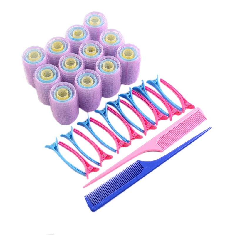 Self Grip Hair Rollers DIY Curling Iron+Pointed Tail Comb+Duck Tongue Clip Hairdressing Heatless DIY Hairstyle Tool
Self Grip Hair Rollers DIY Curling Iron+Pointed Tail Comb+Duck Tongue Clip Hairdressing Heatless DIY Hairstyle Tool
