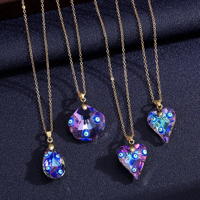 Fashion Evil Eye Necklace for Women Elegant Iridescence Crystal Sweater Chain Choker Necklace Birthday Wedding Christmas Gift
Fashion Evil Eye Necklace for Women Elegant Iridescence Crystal Sweater Chain Choker Necklace Birthday Wedding Christmas Gift