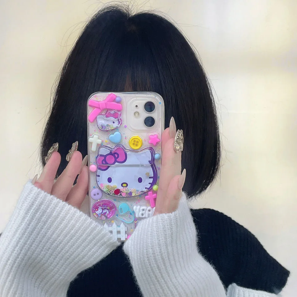Cute Hello Kitty Quicksand Liquid Phone Case For iPhone 13 12 11 Pro Max Mini XR XS MAX 8 X 7 Art Lady Girl Anti-drop Soft Cover
Cute Hello Kitty Quicksand Liquid Phone Case For iPhone 13 12 11 Pro Max Mini XR XS MAX 8 X 7 Art Lady Girl Anti-drop Soft Cover