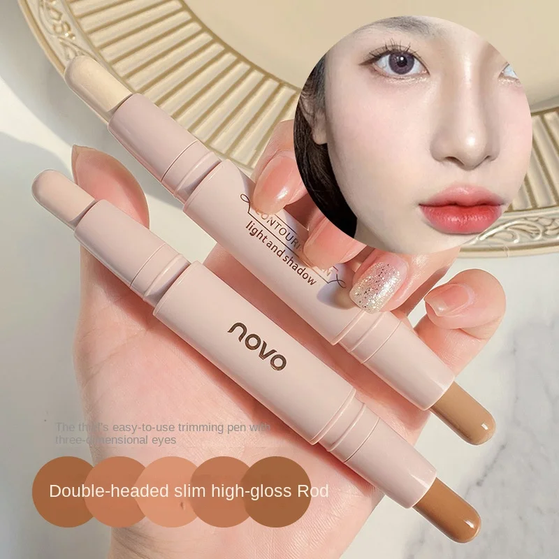 NOVO Double-end Face Shadow Contouring Bronzer Concealer Highlight Repair Stick Brighten Highlighter Pen 3D Makeup Corrector
NOVO Double-end Face Shadow Contouring Bronzer Concealer Highlight Repair Stick Brighten Highlighter Pen 3D Makeup Corrector