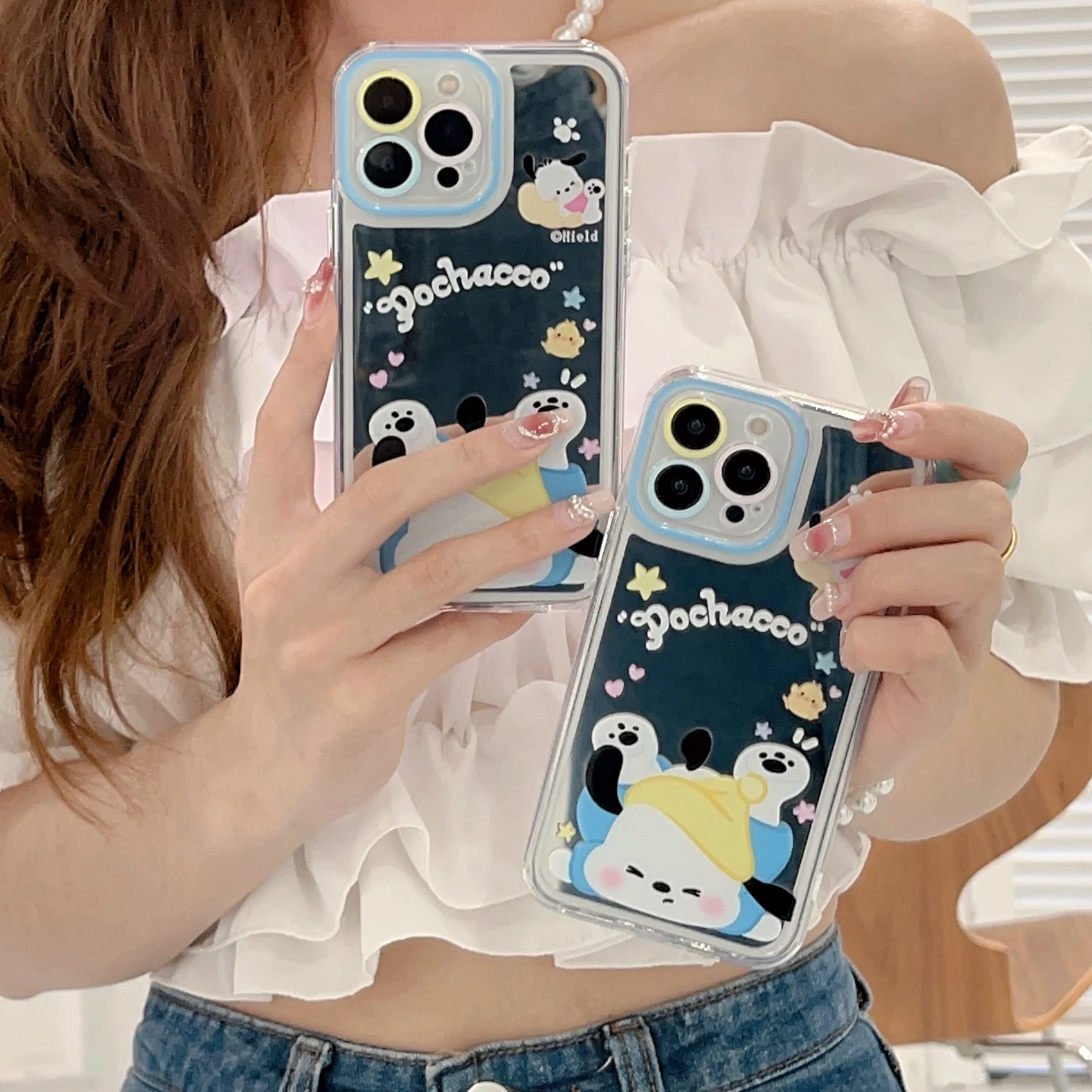 Sanrio Pochacco With Vanity Mirror Phone Cases For iPhone 14 13 12 11 Pro Max XR X XS MAX 8 7 Plus SE 2023 Back Cover
Sanrio Pochacco With Vanity Mirror Phone Cases For iPhone 14 13 12 11 Pro Max XR X XS MAX 8 7 Plus SE 2023 Back Cover