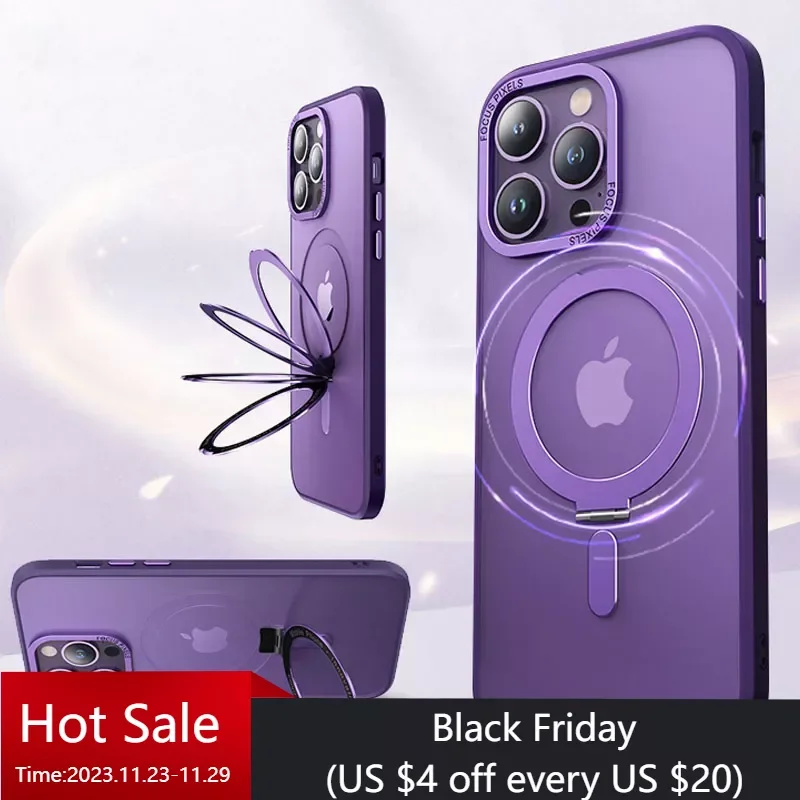 Stand Holder Matte Magnetic Case For Magsafe Wireless Charging for iPhone 14 13 12 15 Pro Max Plus Bracket Metal Phone Cover
Stand Holder Matte Magnetic Case For Magsafe Wireless Charging for iPhone 14 13 12 15 Pro Max Plus Bracket Metal Phone Cover