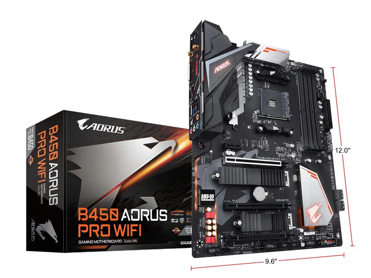 

GIGABYTE B450 AORUS PRO WIFI AM4 AMD B450 SATA 6Gb/s USB 3.0 ATX AMD Motherboard