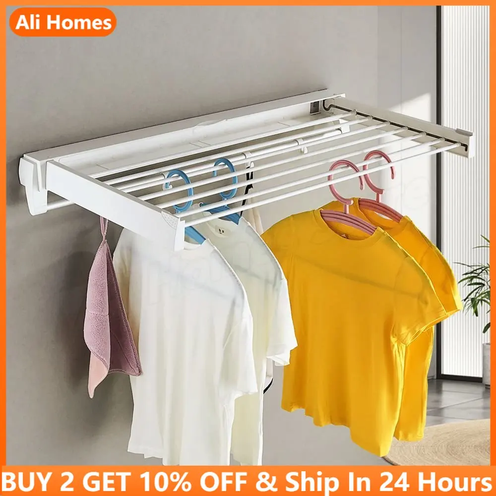 Retractable Clothes Hanger Invisible Wall Mounted Hanger Drying Rack Clothes Rack Folding Wall Extendable Organization Hangers
Retractable Clothes Hanger Invisible Wall Mounted Hanger Drying Rack Clothes Rack Folding Wall Extendable Organization Hangers